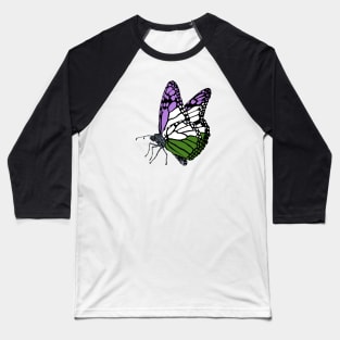 Genderqueer Butterfly Baseball T-Shirt